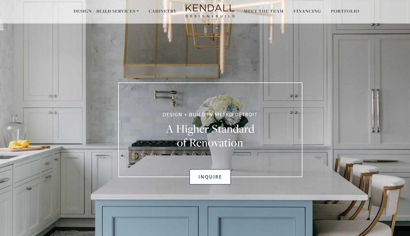 Kendall Design + Build Website